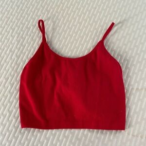 Red crop top